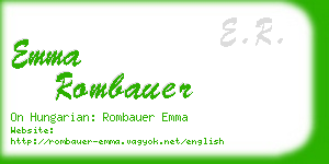 emma rombauer business card